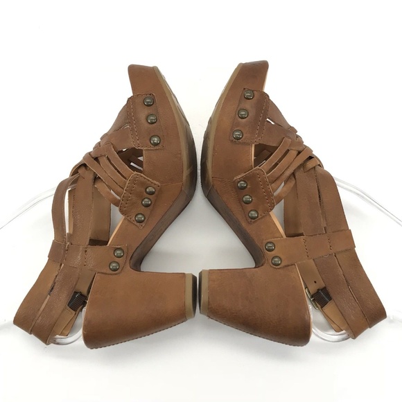 Kork Ease Sandals Leather Wedge Strappy Heels - Picture 7 of 8